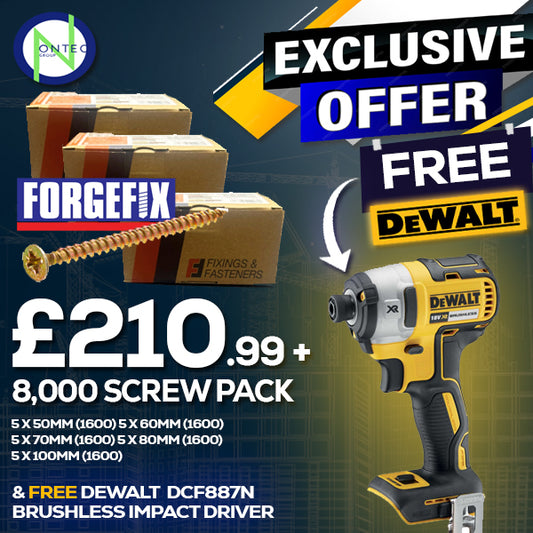 8,000 Screw Pack With Free DCF887N Impact Driver