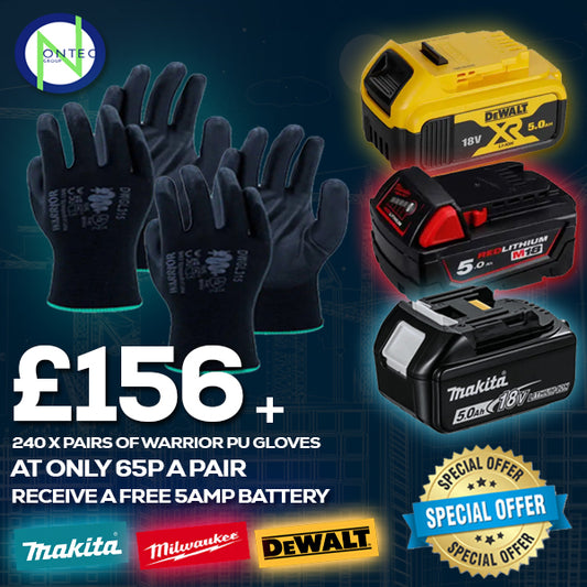 Free 5AMP Battery & Glove Special