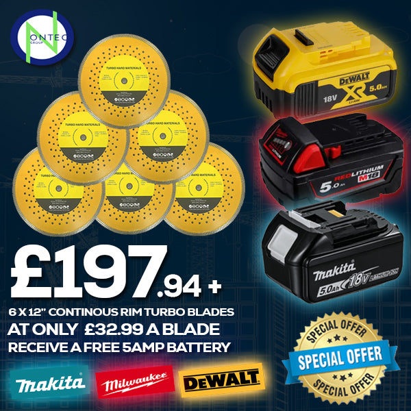 Free 5AMP Battery & 12" Blade Special